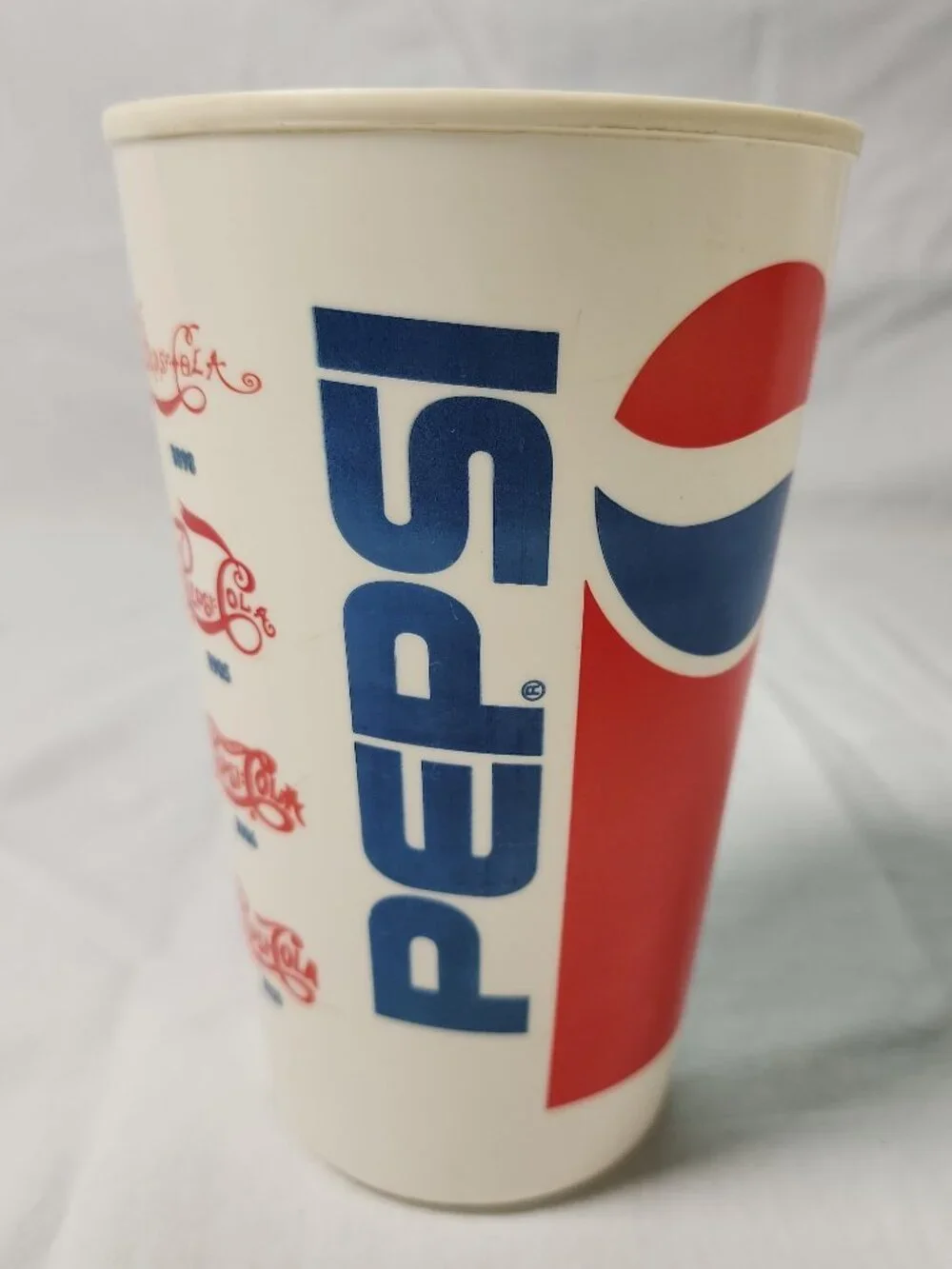 Pepsi Plastic Cup Through The Years Logo Timeline Collector Tumbler 90s Vintage
